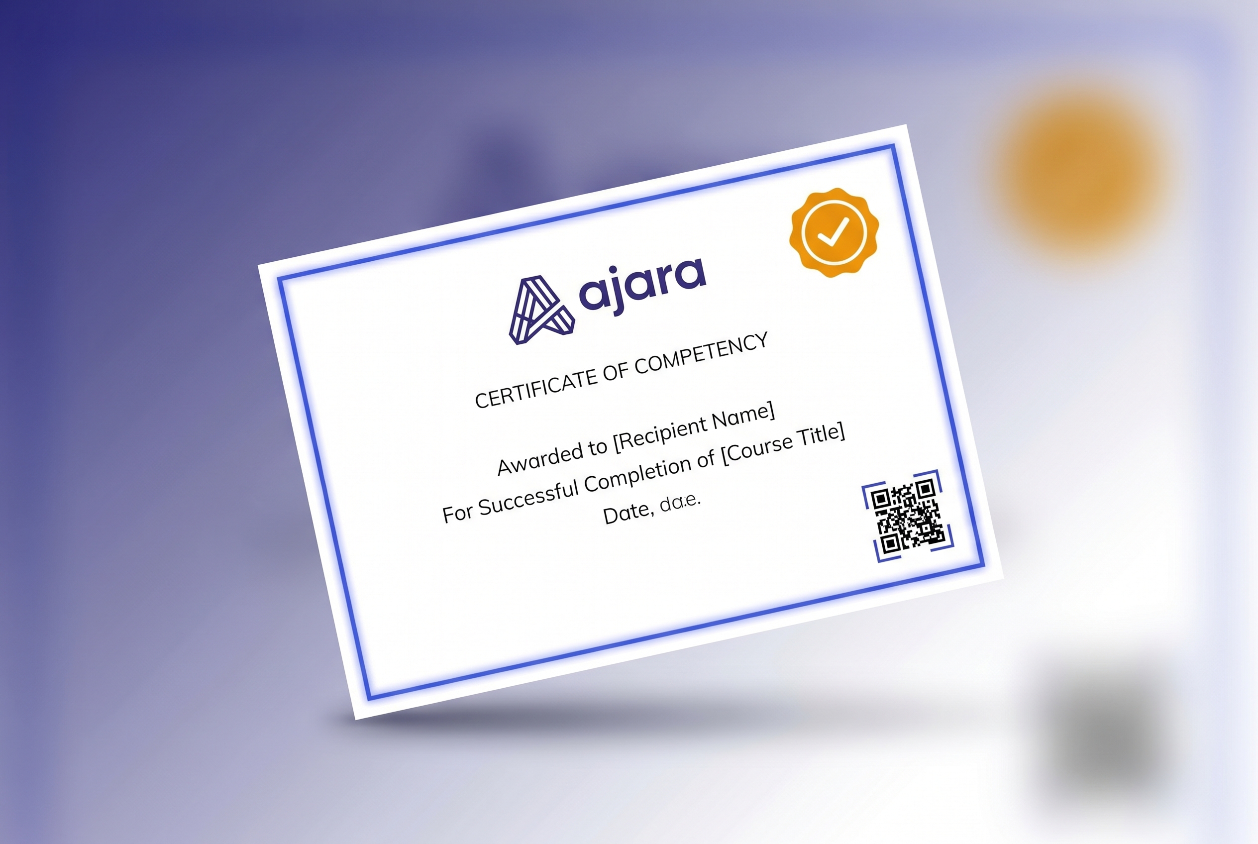 Sertifikat terverifikasi dengan brand Ajara
